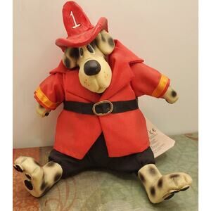 Russ Smokey Fire Fighter Dalmatian Dog Fireman The Country Folks Collectible New